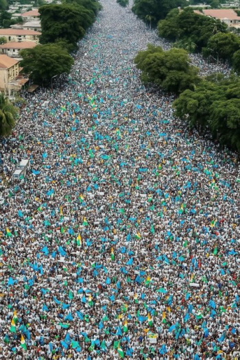 Massendemonstration in der Elfenbeinküste